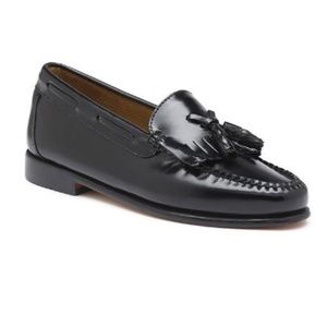 Bass Weejuns Women Tassel Black Leather Loafer